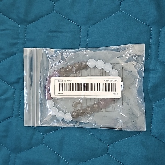 PAIN RELIEF Natural Stone Bracelet ~ Amethyst, Rainbow Obsidian, Angelite - Picture 8 of 11